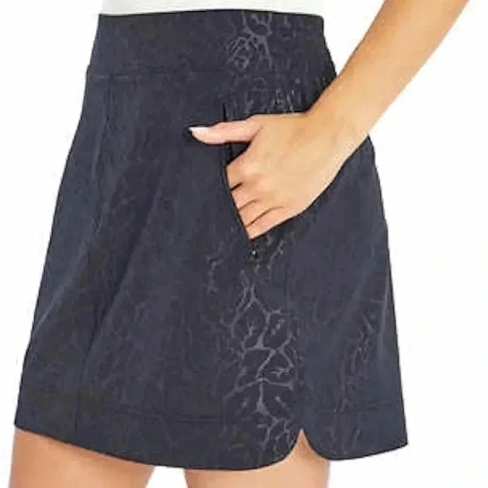 Orvis Black-Gray Graphic Design Skirt Performance Shorts (Skort) in Size XXL